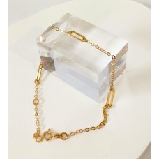 Βραχιόλι Σε Κίτρινο Χρυσό 14Κ - Κρίκοι (BR120)